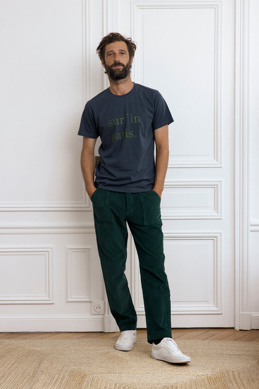 NAVY BLUE / GREEN SURF IN PARIS T-SHIRT