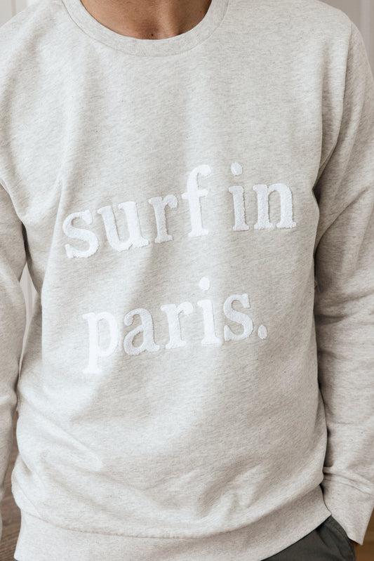 SWEATSHIRT SURF IN PARIS  GRIS / BLANC