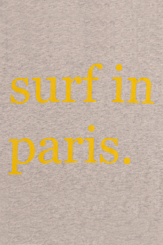T-SHIRT SURF IN PARIS GRIS CLAIR CHINÉ / JAUNE